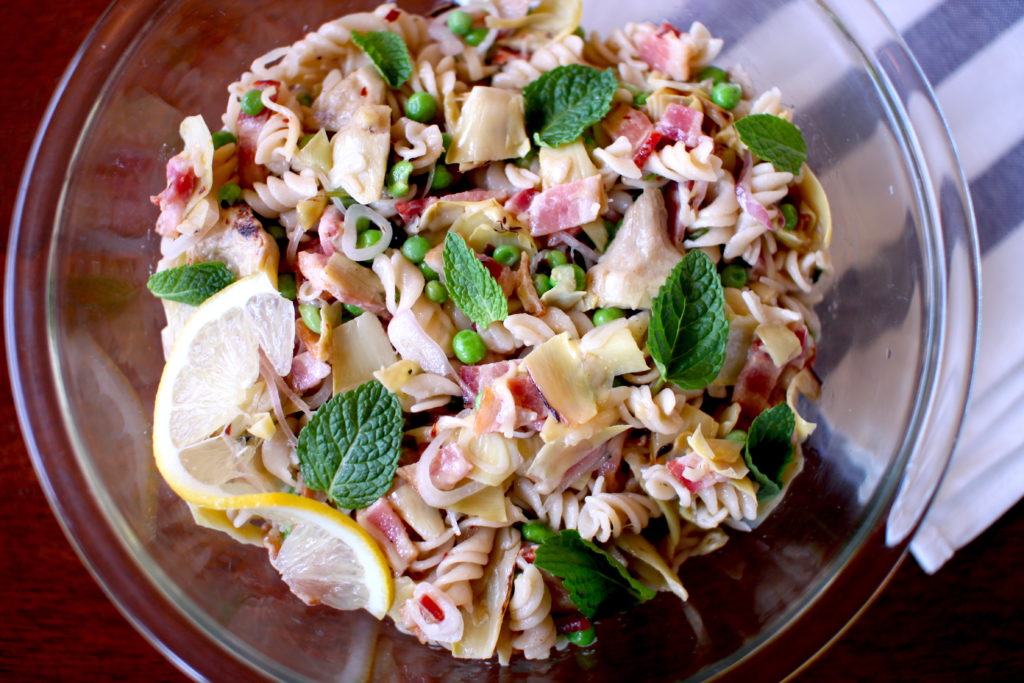 Bacon Pea Parm Pasta Recipe