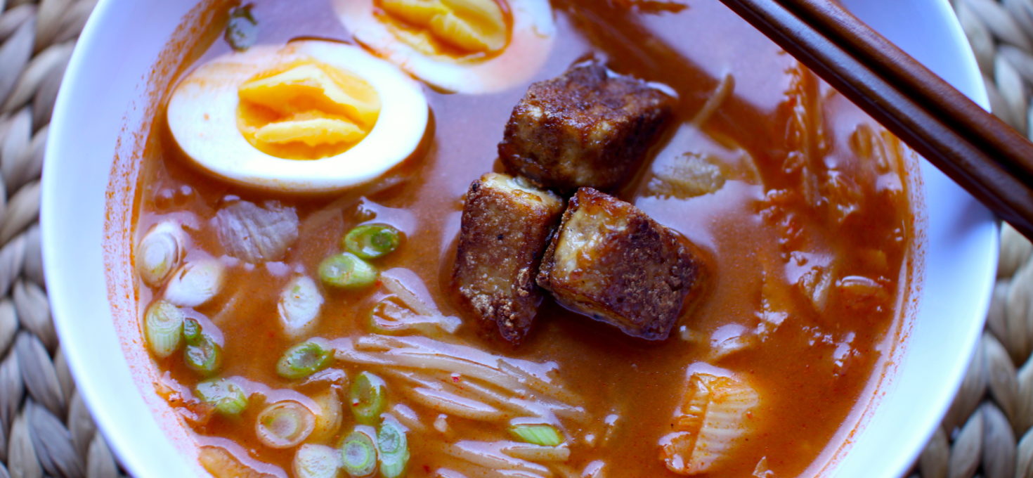 Spicy Kimchi Noodle Soup Recipe | Immoderate Makings