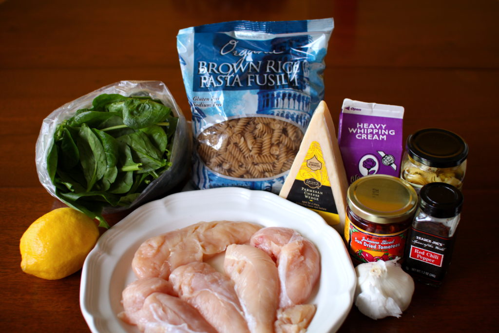 Tuscan Chicken Pasta Ingredients