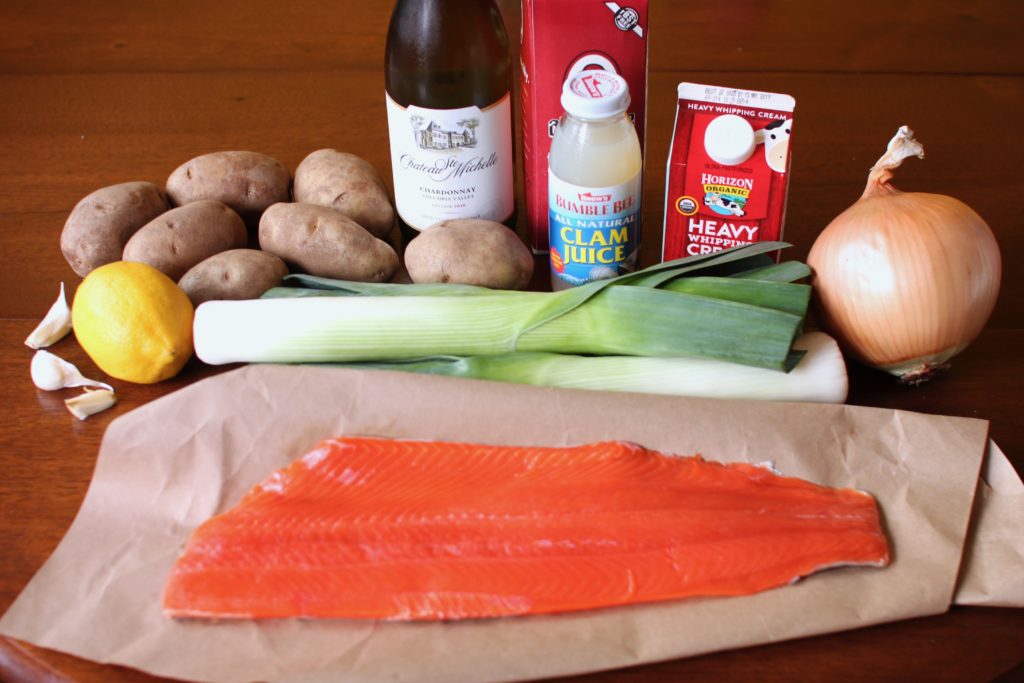 Salmon Chowder Ingredients