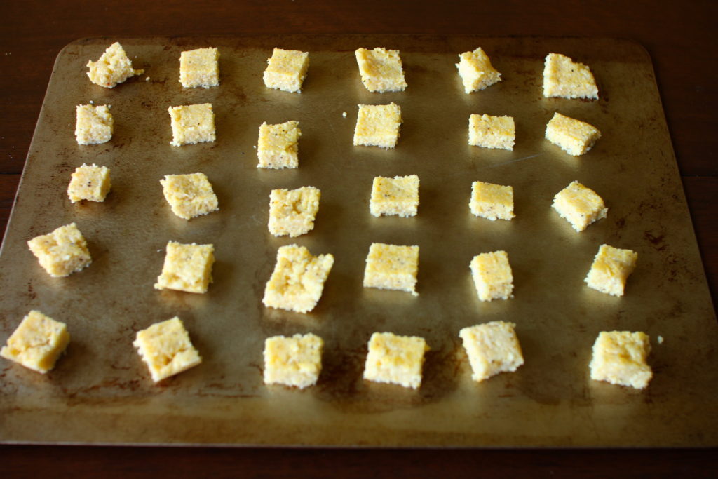 Polenta croutons