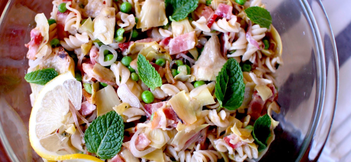 Bacon Pea Parm Pasta