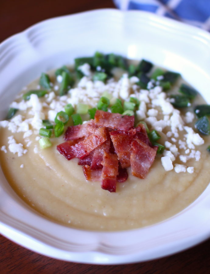 Potato Poblano Leek Soup