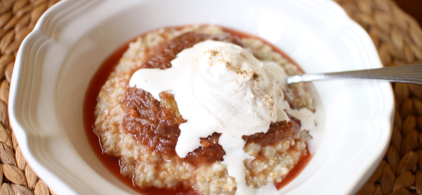 Rhubarb-Blood Orange Oatmeal