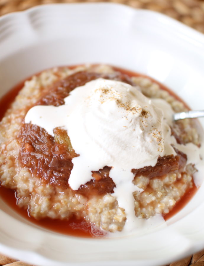 Rhubarb-Blood Orange Oatmeal