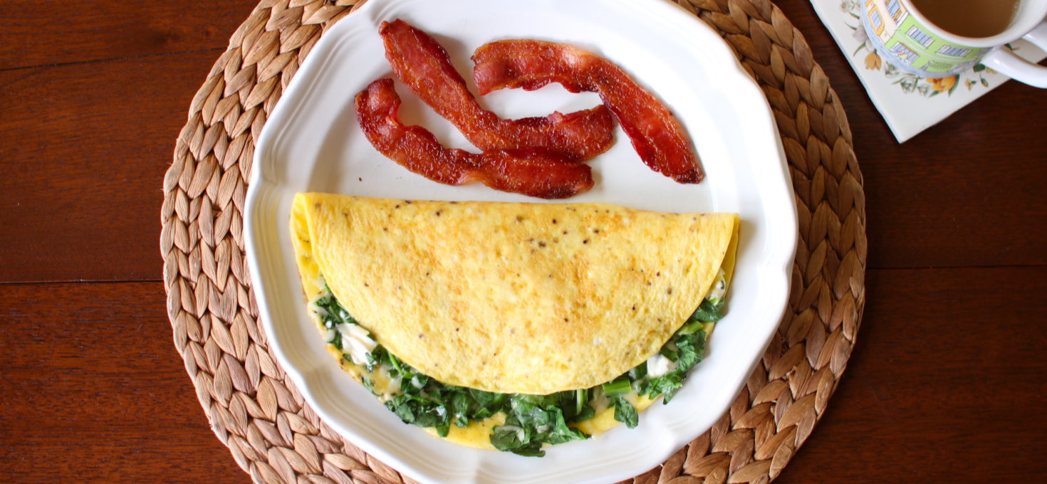 Cheesy Spinach Omelette