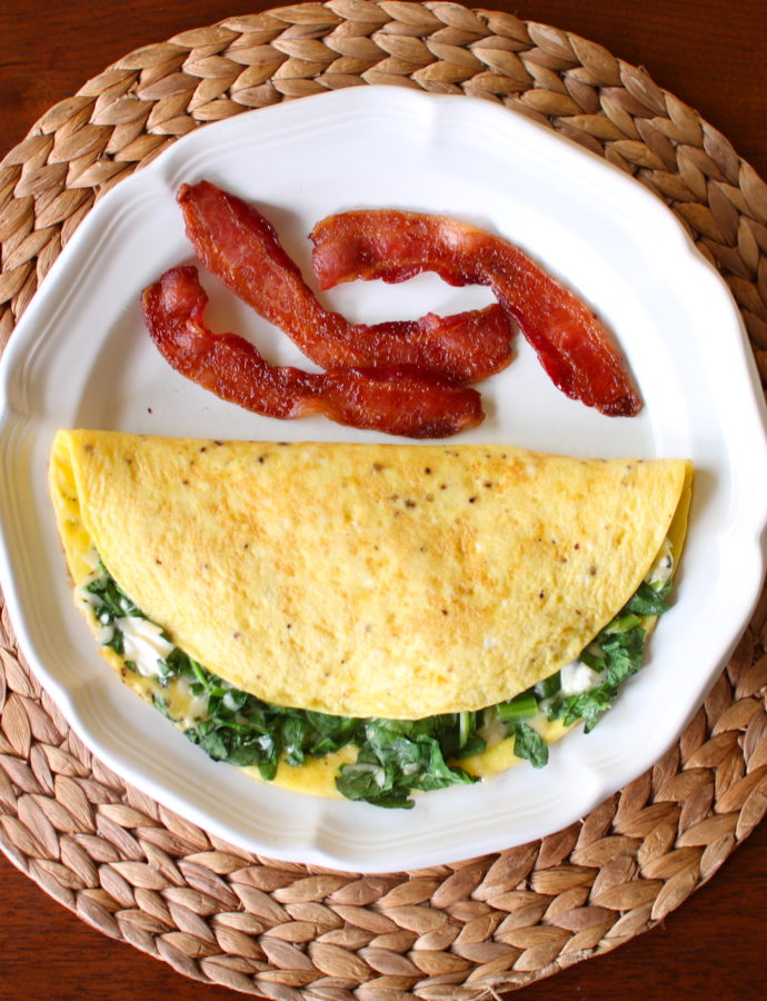 Cheesy Spinach Omelette