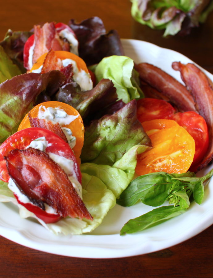 BLT Wraps with Basil Mayo