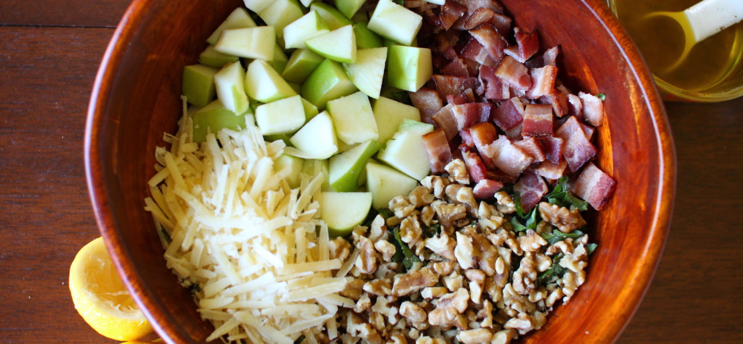 Bacon Apple Kale Salad