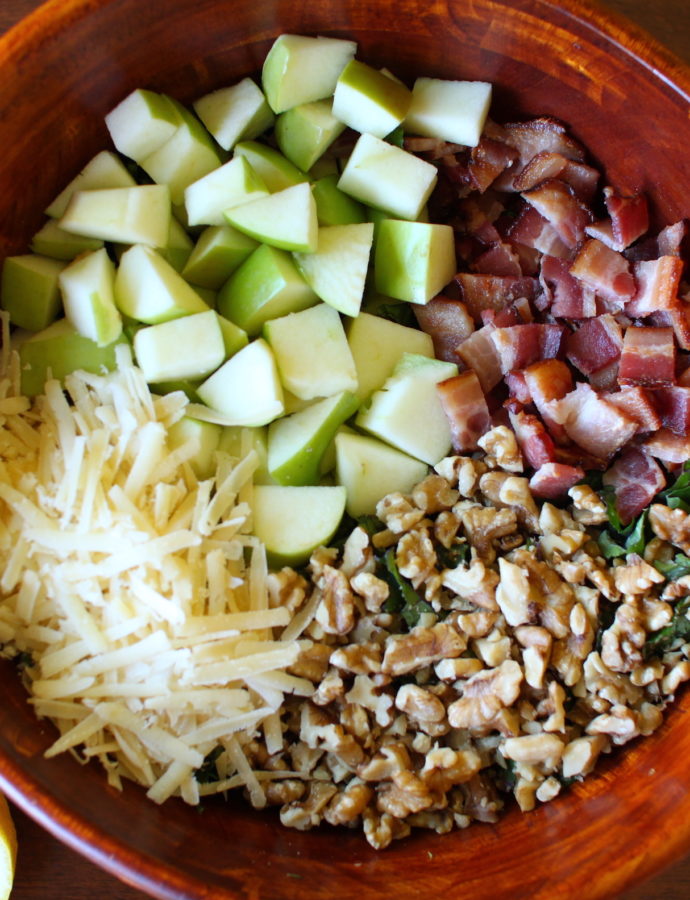 Bacon Apple Kale Salad