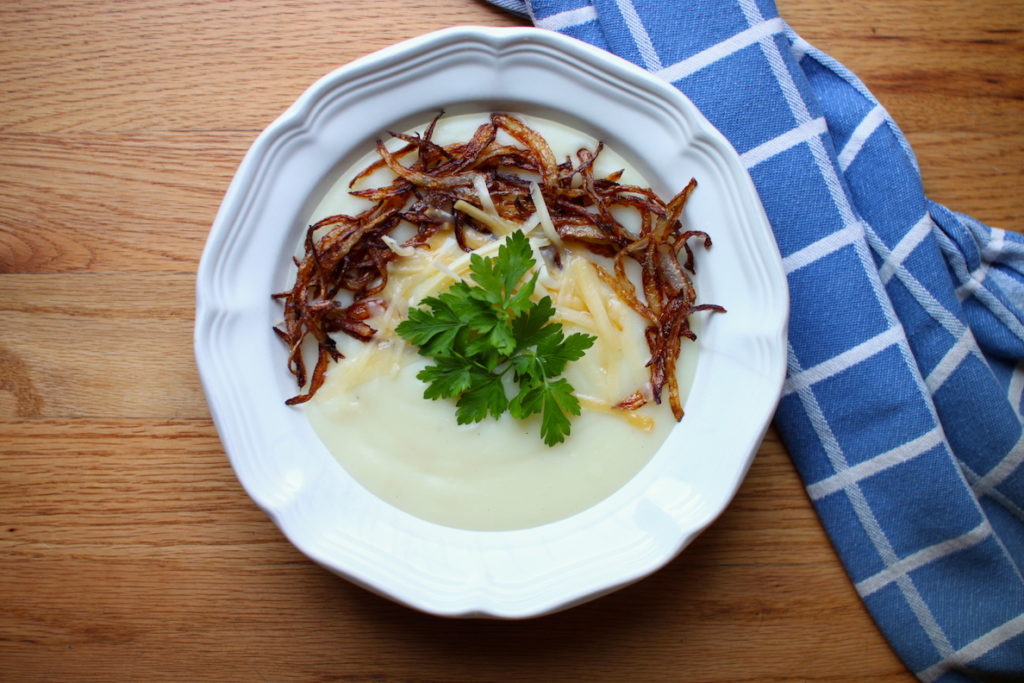 Roasted Garlic Potato Soup Recipe