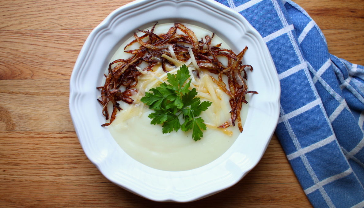 Roasted Garlic Potato Soup