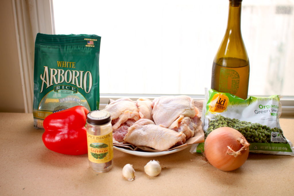 Saffron Chicken and Rice ingredients