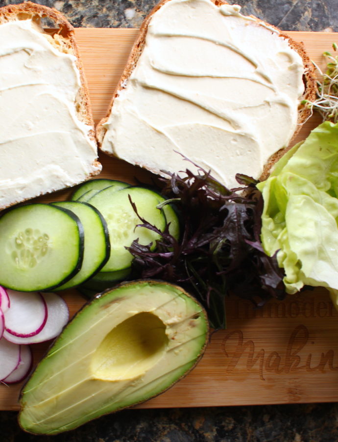 Veggie Sandwich with Miso Cream Cheese