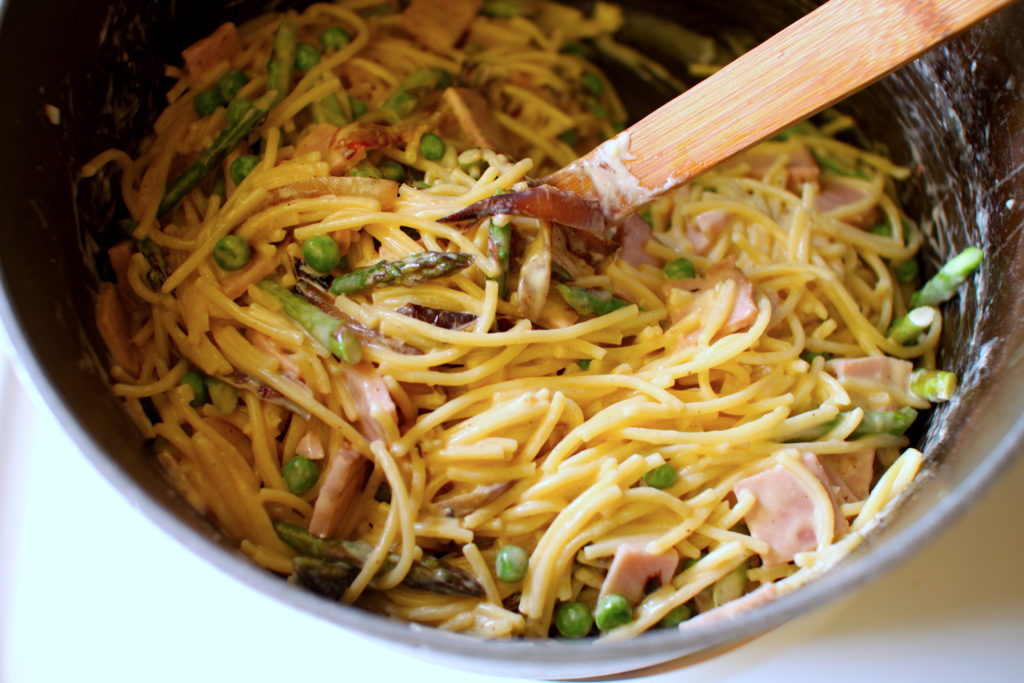 Springtime Spaghetti Alfredo