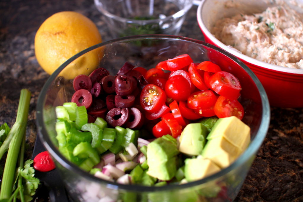 Rainbow Tuna Salad ingredients