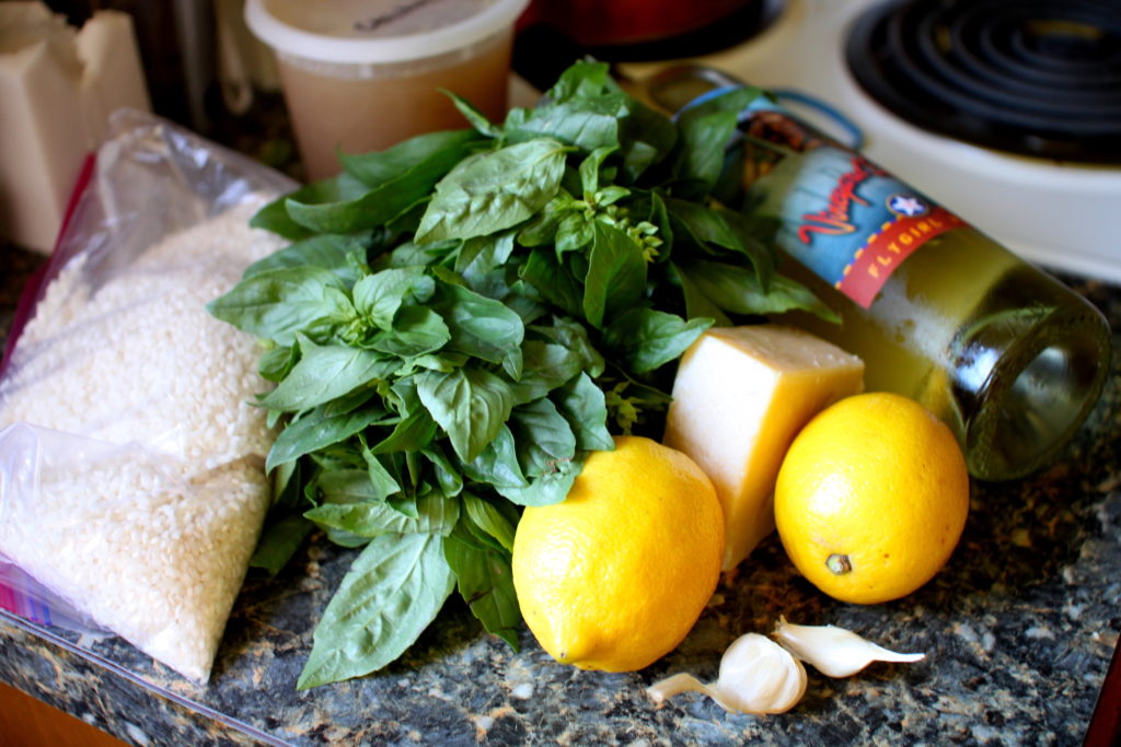 Lemon Basil Risotto ingredients