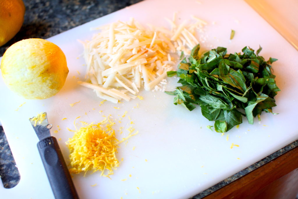 Lemon Basil Risotto ingredients