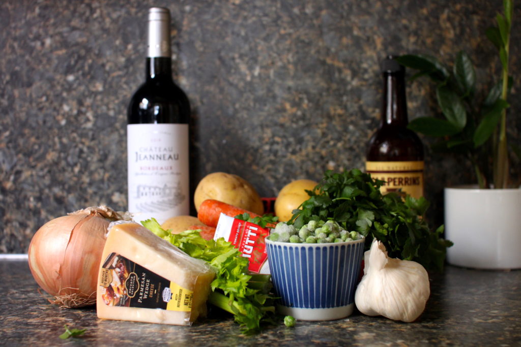 Photo of cottage pie ingredients