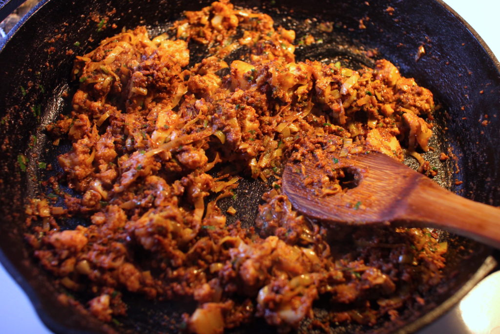 Chorizo Leek Stuffing mixture