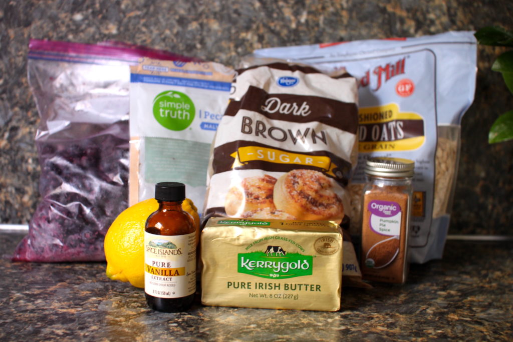 Blueberry muffin oatmeal ingredients
